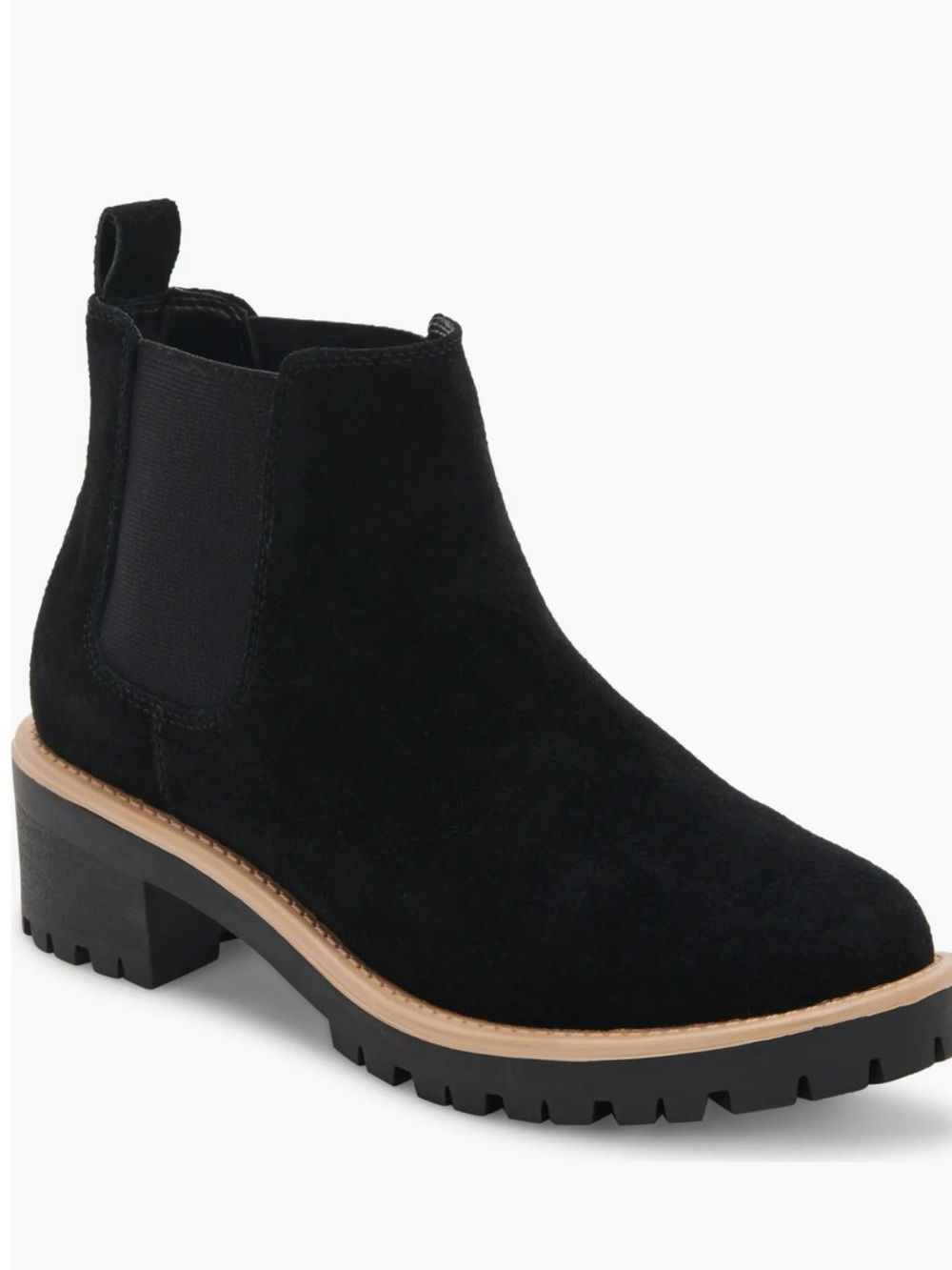Blondo Mayes Waterproof Chelsea Boot in Black Suede NWOT